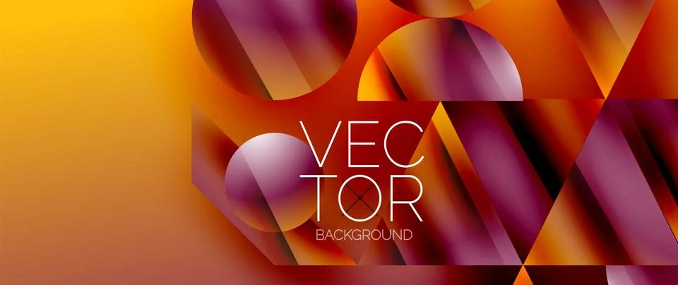 Captivating abstract backdrop composed of interlocking triangles and circles Illustrazione stock