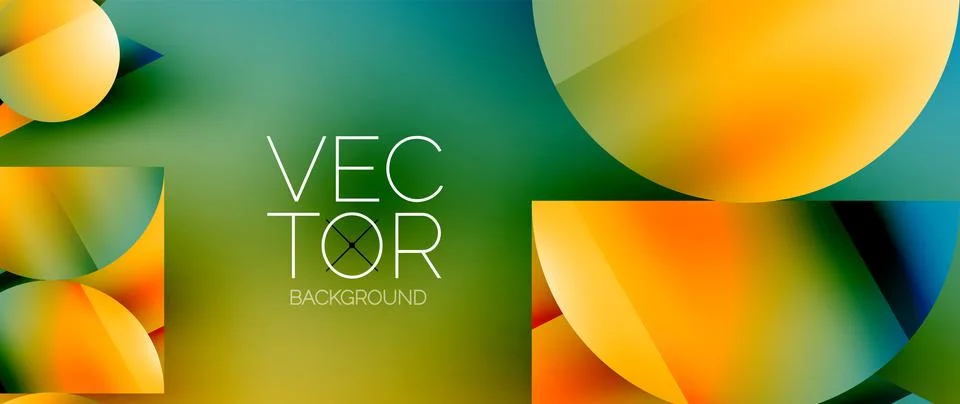 Captivating abstract backdrop composed of interlocking triangles and circles Stock Illustration