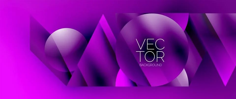 Captivating abstract backdrop composed of interlocking triangles and circles Stock Illustration