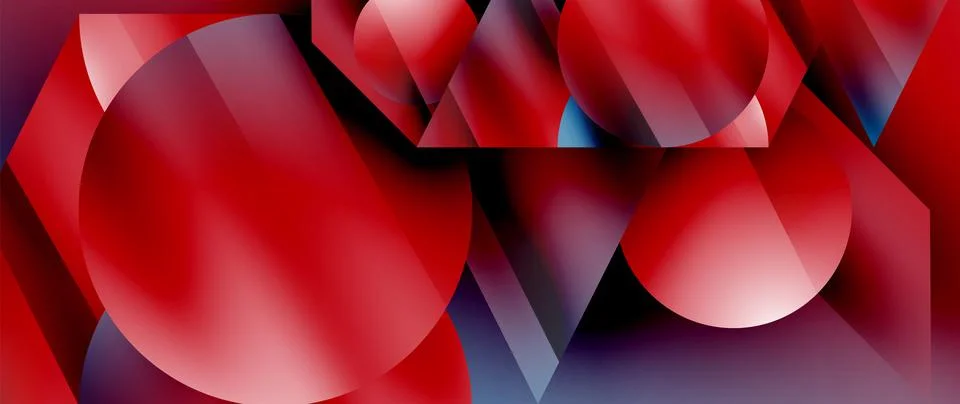 Captivating abstract backdrop composed of interlocking triangles and circles 스톡 일러스트