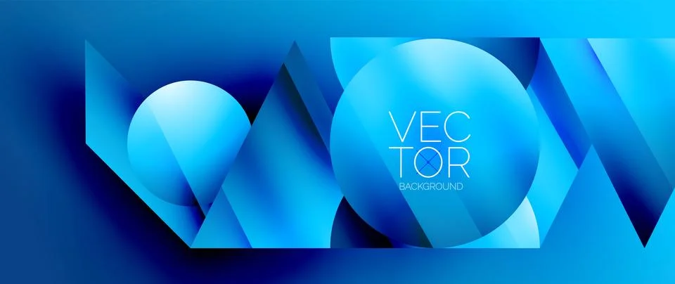 Captivating abstract backdrop composed of interlocking triangles and circles Stock Illustration