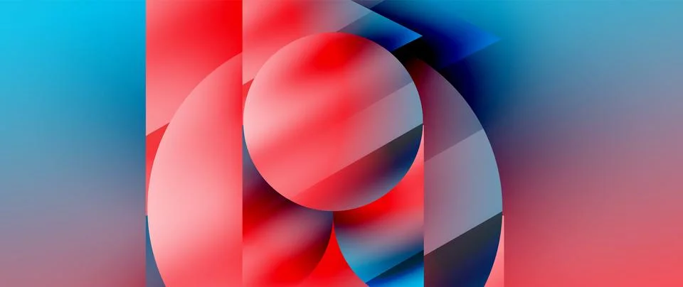 Captivating abstract backdrop composed of interlocking triangles and circles Stock Illustration