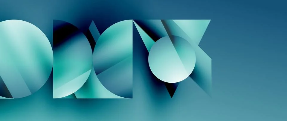 Captivating abstract backdrop composed of interlocking triangles and circles Stock Illustration