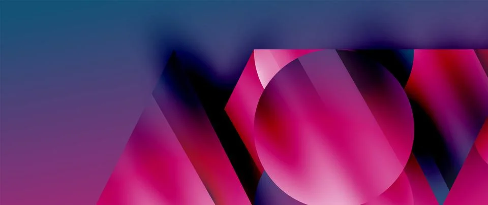 Captivating abstract backdrop composed of interlocking triangles and circles Stock Illustration