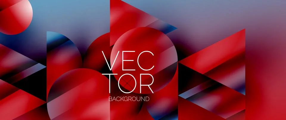 Captivating abstract backdrop composed of interlocking triangles and circles Illustrazione stock