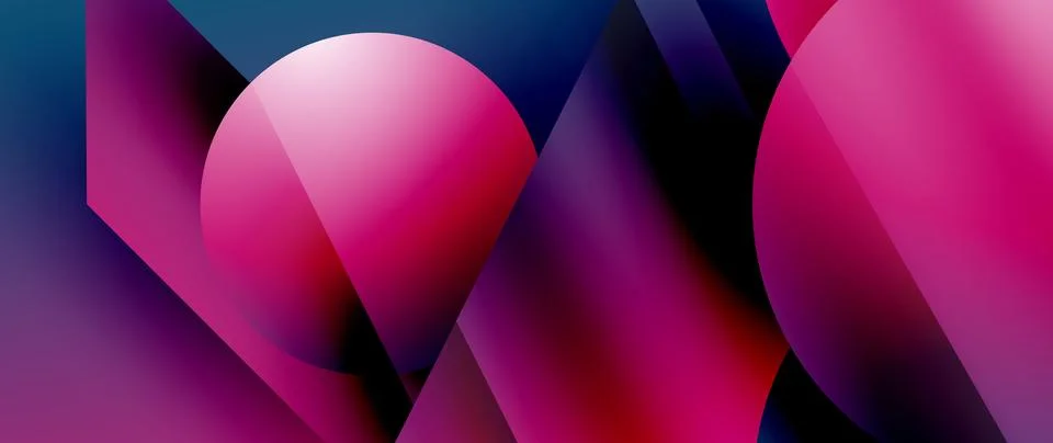Captivating abstract backdrop composed of interlocking triangles and circles Stock Illustration