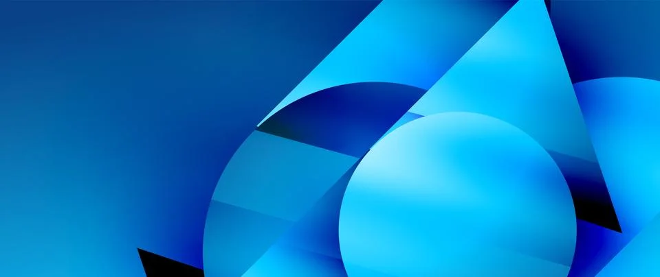 Captivating abstract backdrop composed of interlocking triangles and circles Illustrazione stock