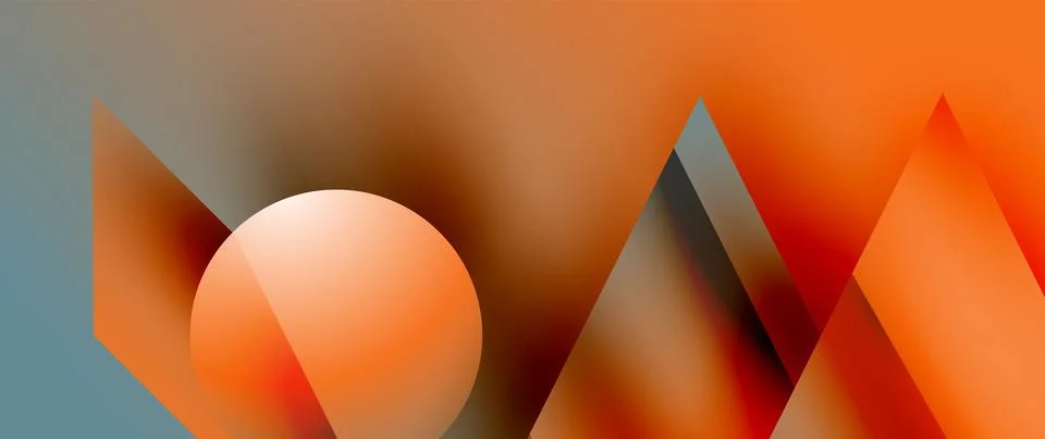 Captivating abstract backdrop composed of interlocking triangles and circles Stock Illustration