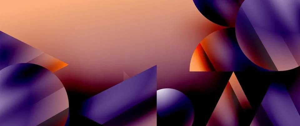 Captivating abstract backdrop composed of interlocking triangles and circles 스톡 일러스트