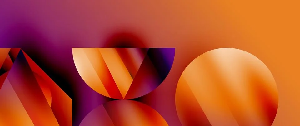 Captivating abstract backdrop composed of interlocking triangles and circles Illustrazione stock