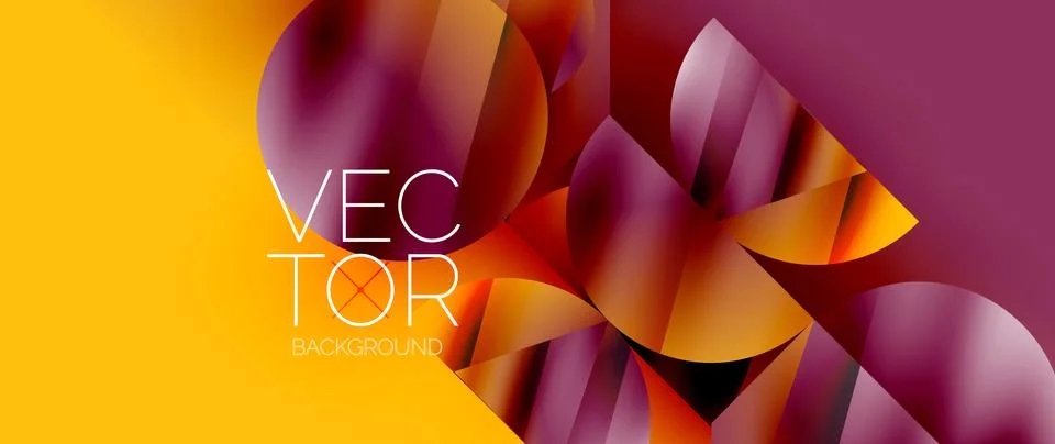 Captivating abstract backdrop composed of interlocking triangles and circles Illustrazione stock
