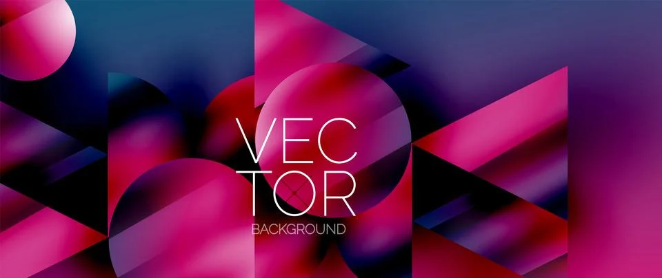 Captivating abstract backdrop composed of interlocking triangles and circles Illustrazione stock