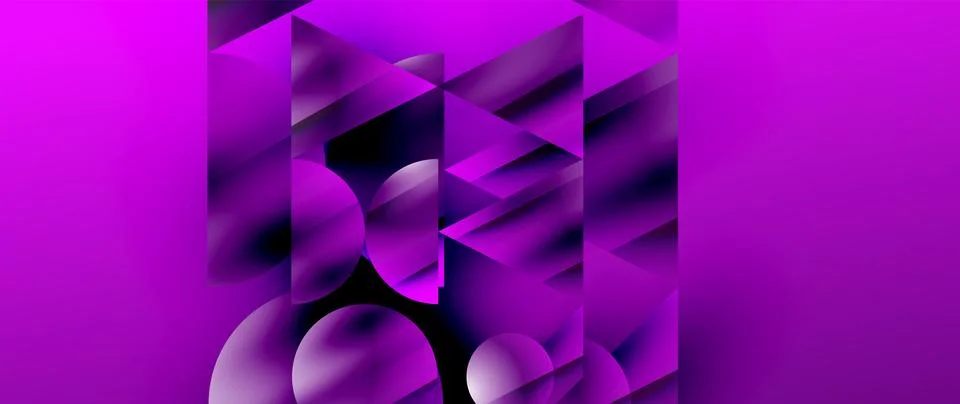 Captivating abstract backdrop composed of interlocking triangles and circles Stock Illustration