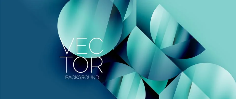 Captivating abstract backdrop composed of interlocking triangles and circles Illustrazione stock