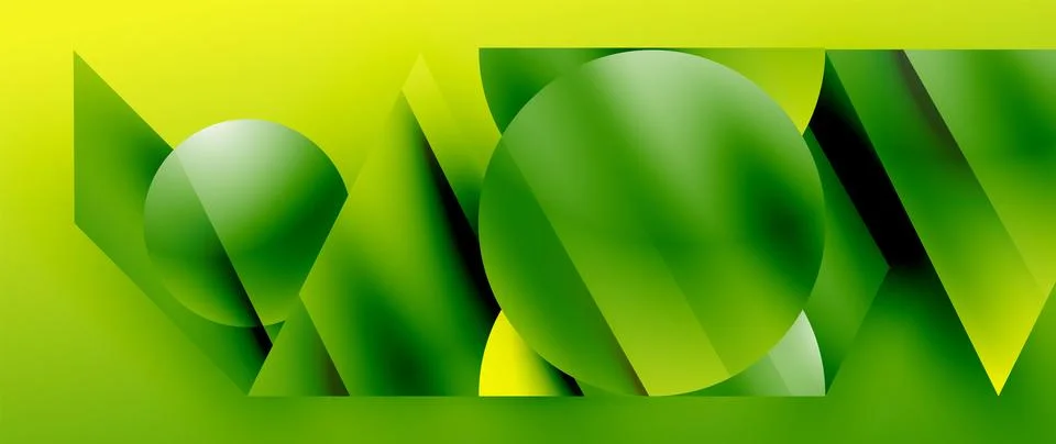 Captivating abstract backdrop composed of interlocking triangles and circles Illustrazione stock