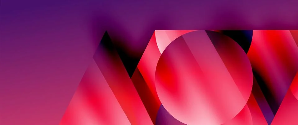 Captivating abstract backdrop composed of interlocking triangles and circles Illustrazione stock