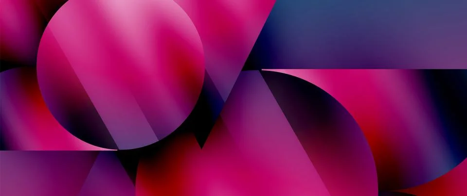 Captivating abstract backdrop composed of interlocking triangles and circles Stock Illustration