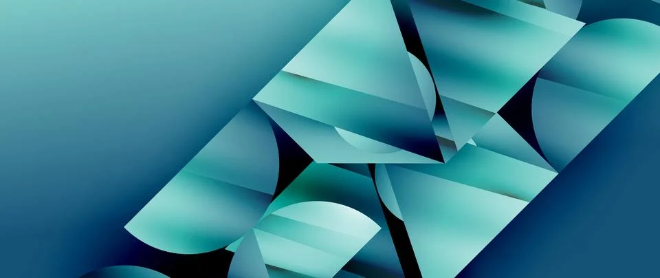 Captivating abstract backdrop composed of interlocking triangles and circles 스톡 일러스트