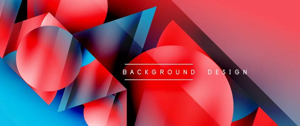 Captivating abstract backdrop composed of interlocking triangles and circles Stock Illustration