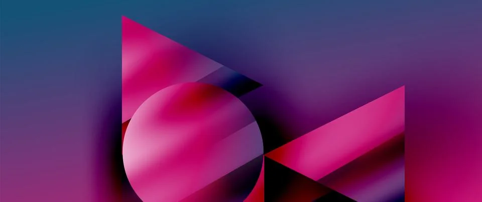 Captivating abstract backdrop composed of interlocking triangles and circles Stock Illustration