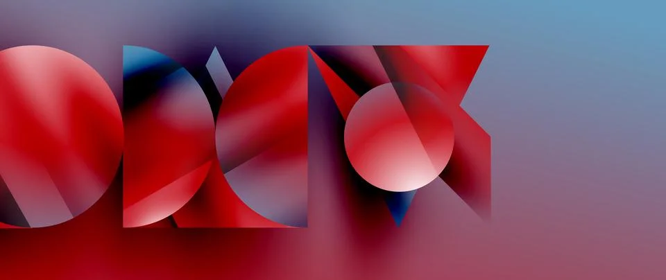 Captivating abstract backdrop composed of interlocking triangles and circles Illustrazione stock