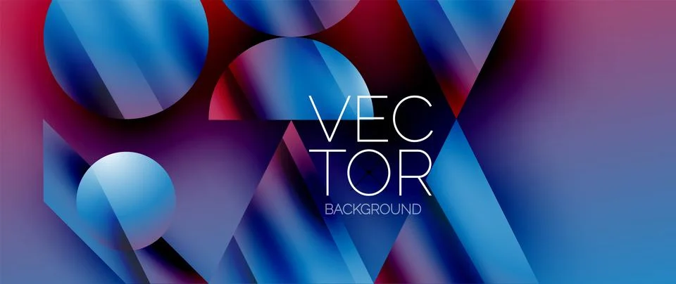 Captivating abstract backdrop composed of interlocking triangles and circles Stockillustratie