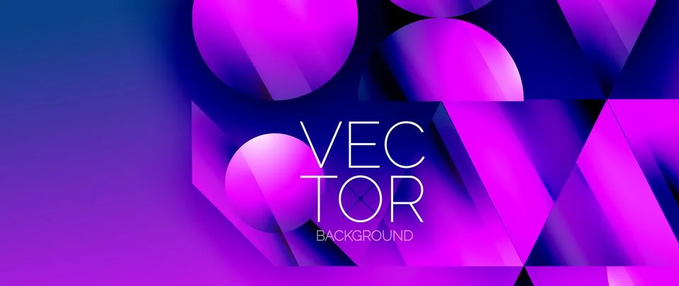 Captivating abstract backdrop composed of interlocking triangles and circles Stock Illustration