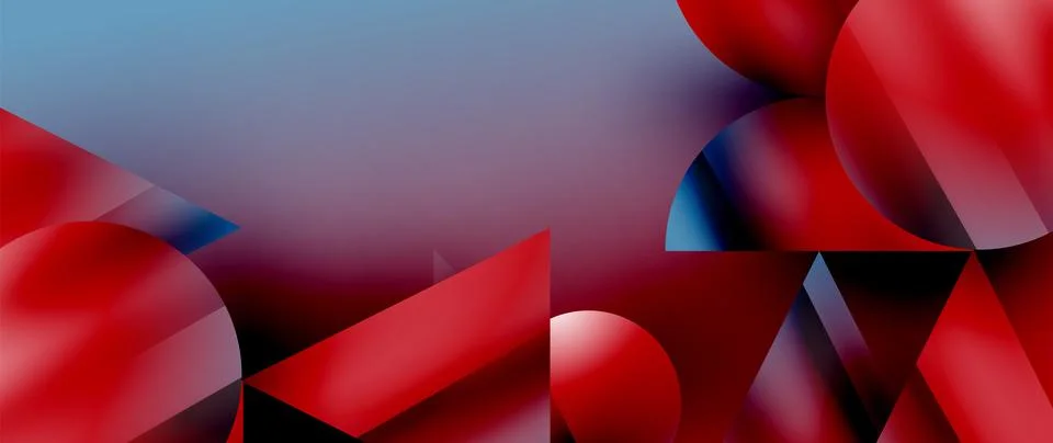 Captivating abstract backdrop composed of interlocking triangles and circles Stock Illustration