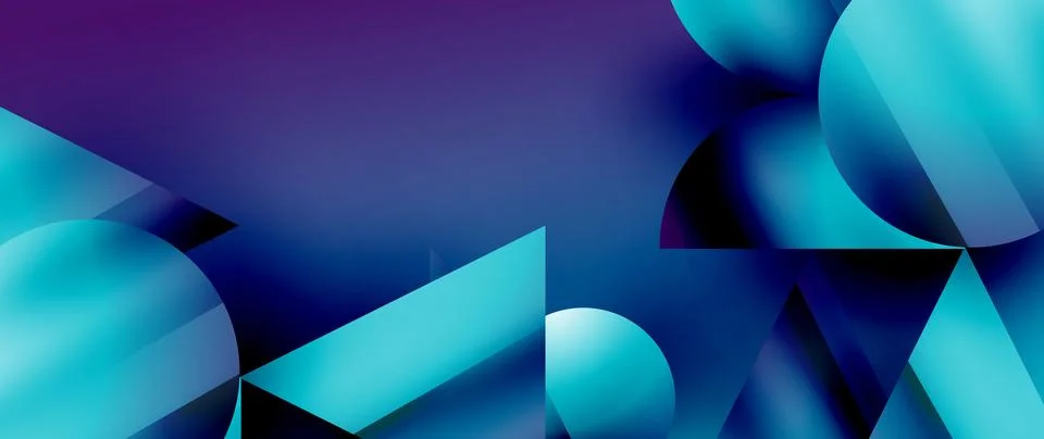 Captivating abstract backdrop composed of interlocking triangles and circles Illustrazione stock