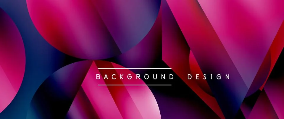 Captivating abstract backdrop composed of interlocking triangles and circles Stock Illustration