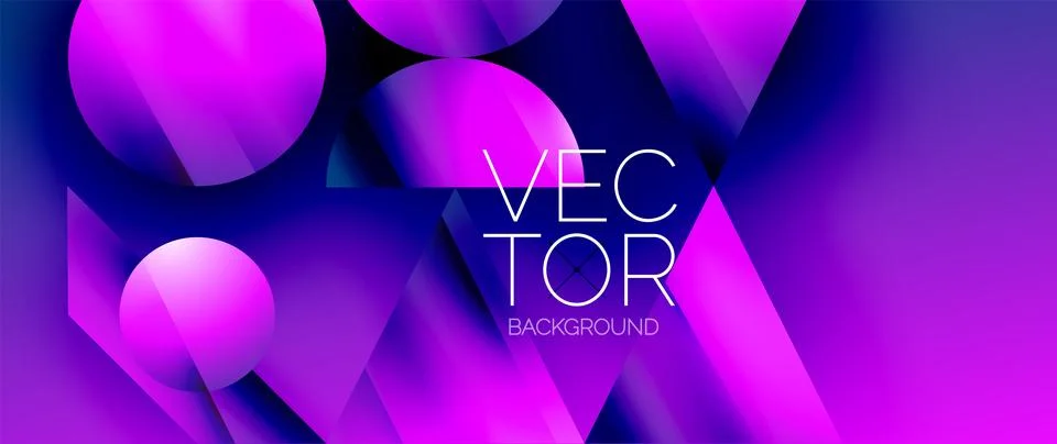 Captivating abstract backdrop composed of interlocking triangles and circles Stock Illustration