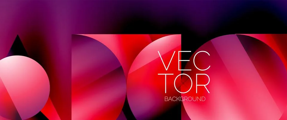 Captivating abstract backdrop composed of interlocking triangles and circles Stock Illustration