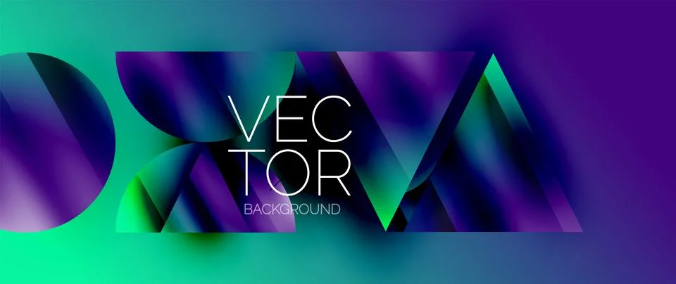 Captivating abstract backdrop composed of interlocking triangles and circles Illustrazione stock