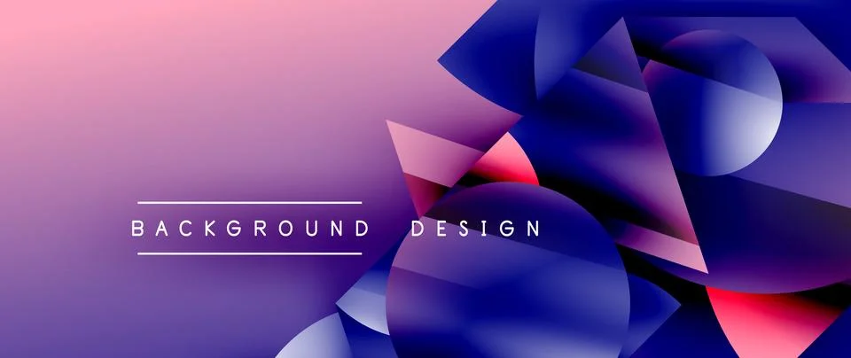 Captivating abstract backdrop composed of interlocking triangles and circles Stock Illustration