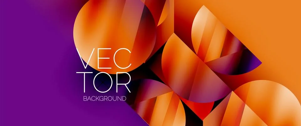 Captivating abstract backdrop composed of interlocking triangles and circles Stock Illustration