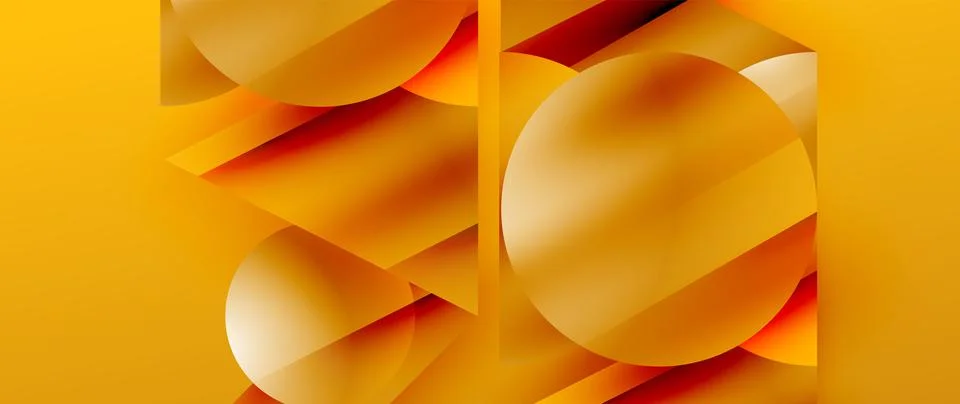 Captivating abstract backdrop composed of interlocking triangles and circles Stock Illustration