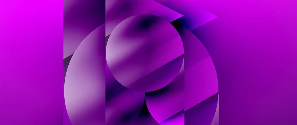 Captivating abstract backdrop composed of interlocking triangles and circles Illustrazione stock