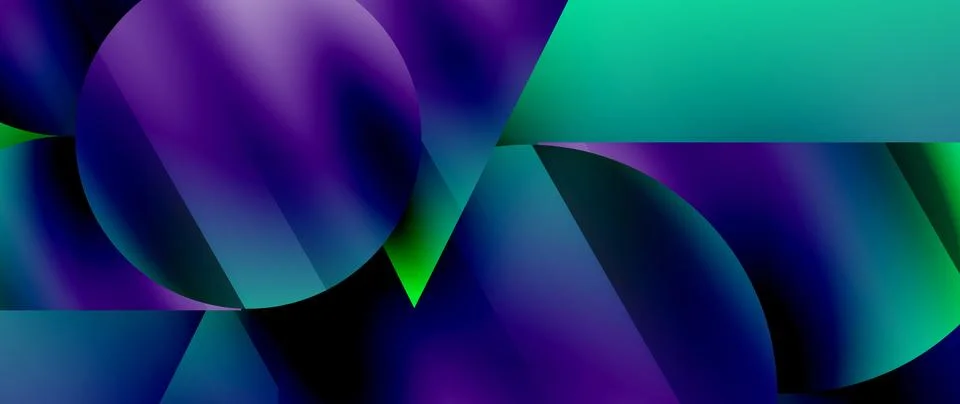 Captivating abstract backdrop composed of interlocking triangles and circles Stock Illustration