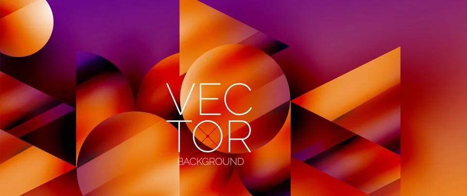 Captivating abstract backdrop composed of interlocking triangles and circles イラスト素材