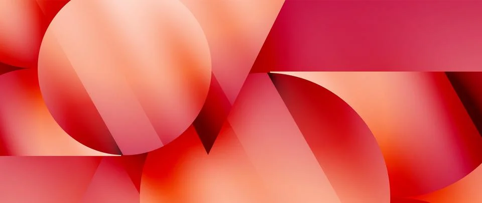 Captivating abstract backdrop composed of interlocking triangles and circles Stock Illustration