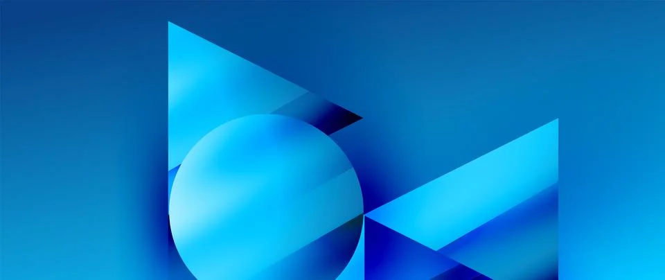 Captivating abstract backdrop composed of interlocking triangles and circles Stock Illustration