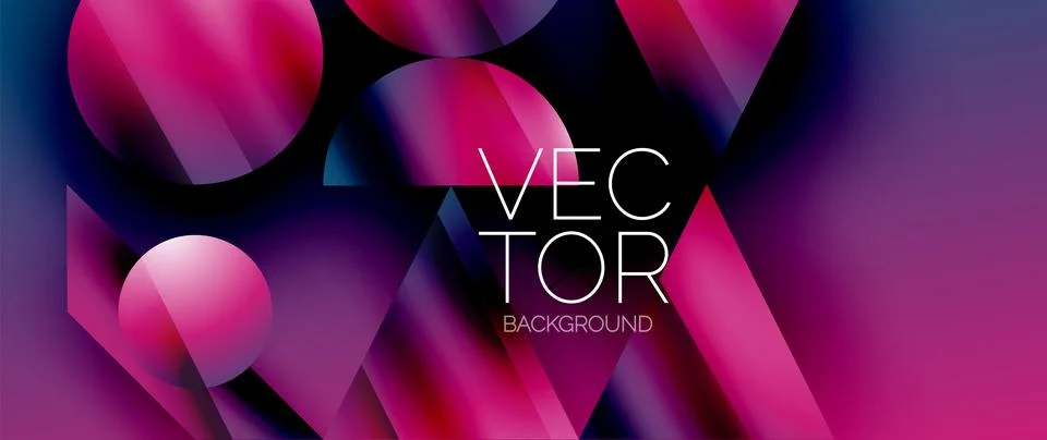 Captivating abstract backdrop composed of interlocking triangles and circles Stock Illustration
