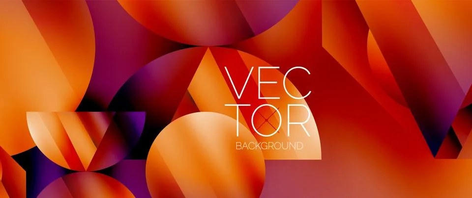 Captivating abstract backdrop composed of interlocking triangles and circles Stock Illustration