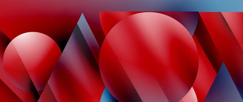 Captivating abstract backdrop composed of interlocking triangles and circles イラスト素材