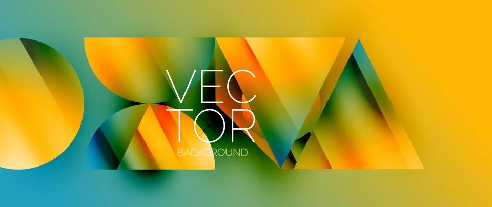 Captivating abstract backdrop composed of interlocking triangles and circles Stock Illustration