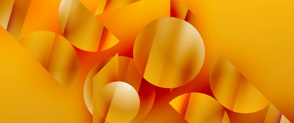 Captivating abstract backdrop composed of interlocking triangles and circles Stock Illustration