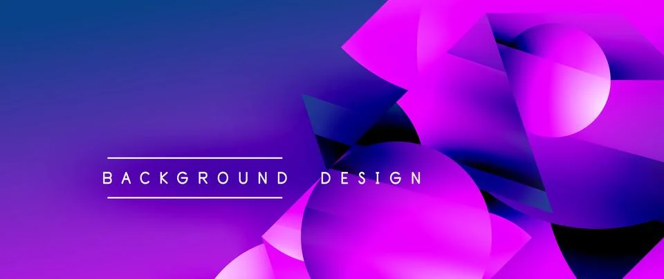 Captivating abstract backdrop composed of interlocking triangles and circles Illustrazione stock
