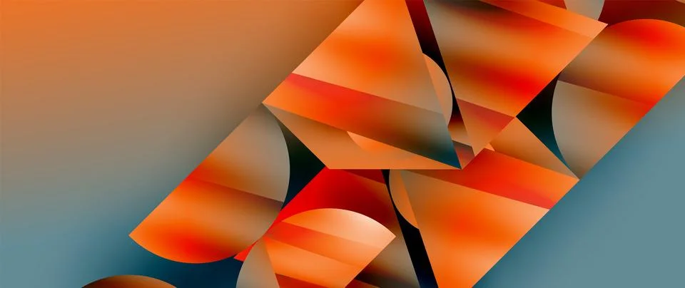 Captivating abstract backdrop composed of interlocking triangles and circles 스톡 일러스트