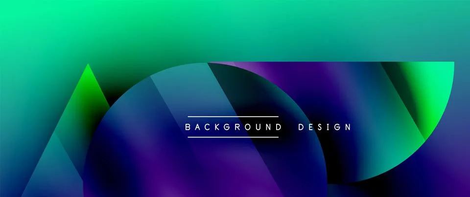 Captivating abstract backdrop composed of interlocking triangles and circles Stock Illustration