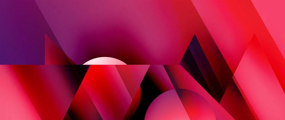 Captivating abstract backdrop composed of interlocking triangles and circles Stock Illustration